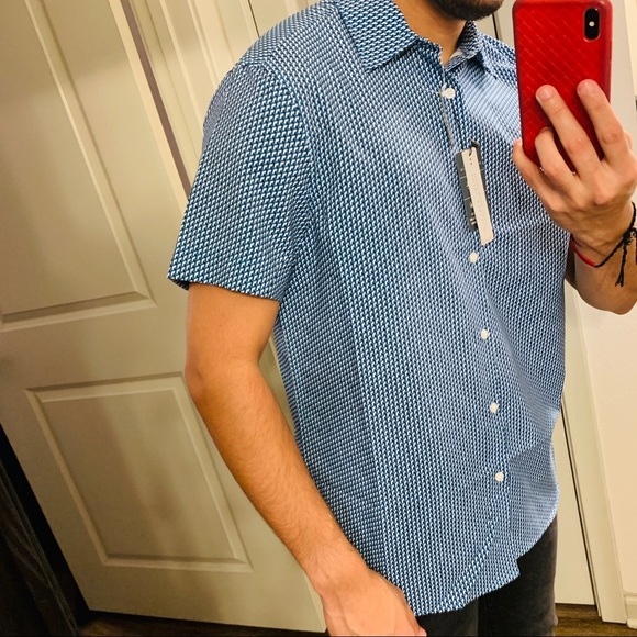 Perry Ellis Portfolio Men’s Slim Fit  Dress Shirt - Picture 3 of 7